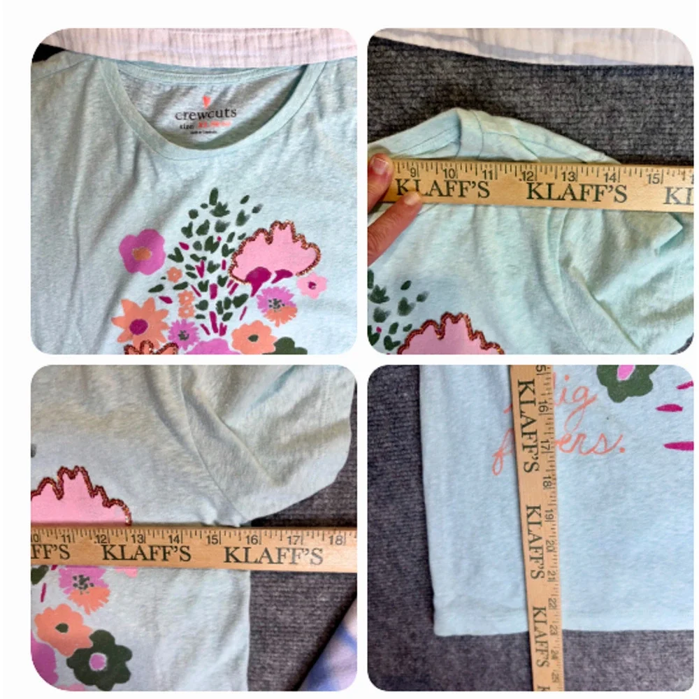 Girls Tops Lot of 4 XL-XXL 12-16 Crewcuts Gap Kids Old Navy Floral Tees Tanks